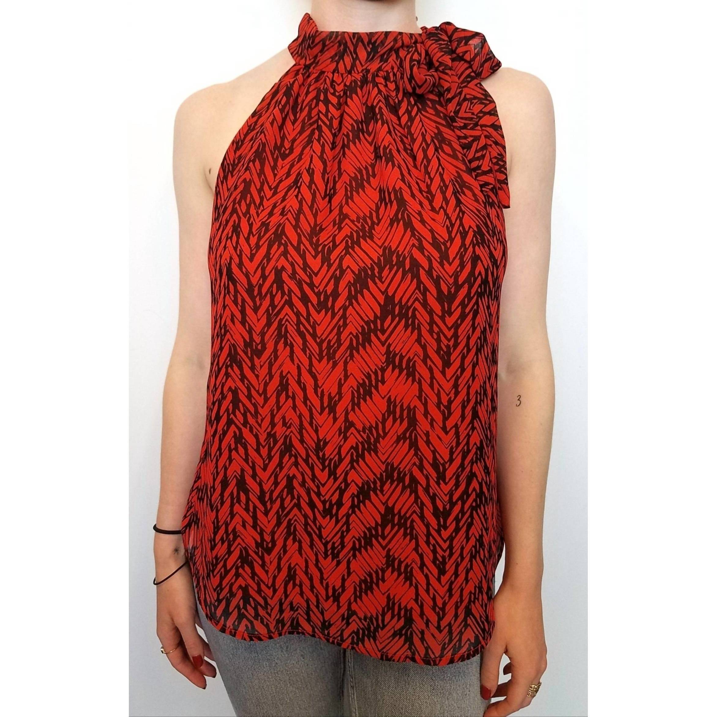 New Veronica M Halter Tie Top In Polly